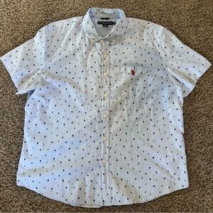 US Polo Assn.— Light Blue Patterned Shirt